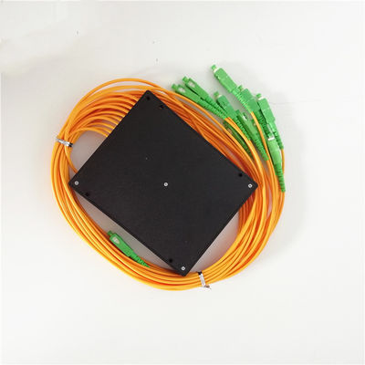 Divisor do Plc da fibra ótica 1x16 do conector do PVC G657A1 SC/APC da caixa do ABS