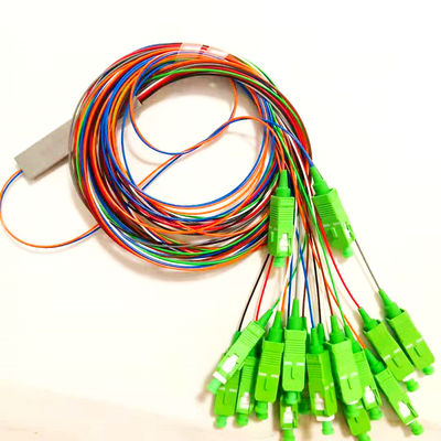 Divisor do PLC da fibra ótica do PVC de FTTH 2x16 com Sc/conector do Apc