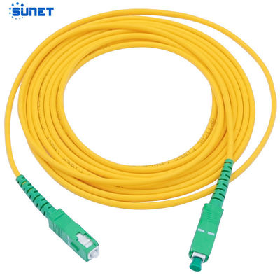 Cabo de remendo de fibra ótica simples do Sc-Sc APC da manutenção programada/cabo blindado do remendo da fibra ótica