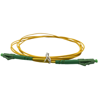 Cabo de remendo 2.0mm brancos amarelos da fibra ótica do PVC LSZH G657A de LC/APC 3.0mm