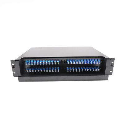 Tipo caixa terminal da gaveta de 96 núcleos da fibra ótica de Odf da montagem em rack de LC/UPC