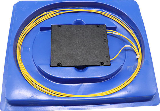 Acoplador amarelo da fibra ótica FBT da caixa 55dB 1490nm do ABS