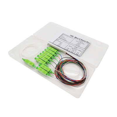 tipo de aço divisor do tubo 1x8 do pLC da fibra ótica de 1M SC/APC