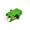 Do adaptador frente e verso da fibra ótica do único modo do LC APC cor verde