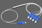 Tipo de aço divisor do tubo de LSZH/PVC 1*4 SC/UPC do PLC da fibra ótica