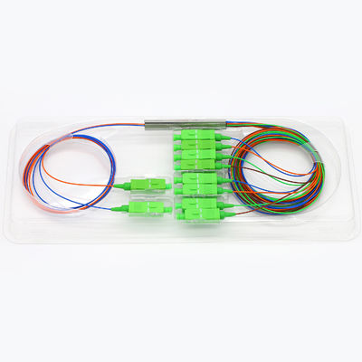 fibra ótica passiva do divisor do tubo de aço de 4.3dB 2x8