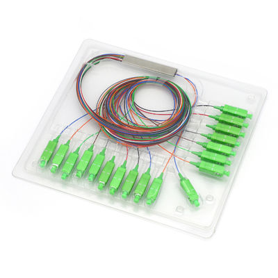 2x16 divisor passivo de aço do PLC da fibra ótica do SC APC do tubo 1m