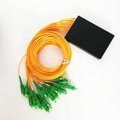 Divisor amarelo preto do Plc da caixa 1x8 do Abs do Sc Apc 1m